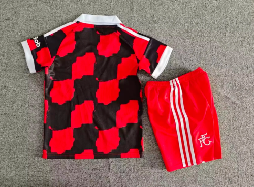 Youth Uniform Kids Kit 2026-2027 Fulham Away Soccer Jersey Shorts Child Football Set