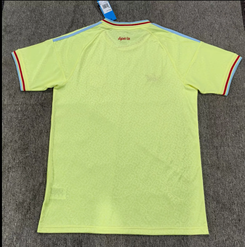 with 2 Stars Fan Version 2026 Spain Yellow Goalkeeper Soccer Jersey España Camisetas de Futbol