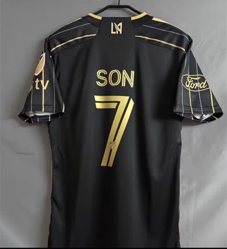 with Ford+Apple TV+MLS Patch Fan Version 2026-2027 Los Angeles FC SON 7 Home Soccer Jersey Football Shirt