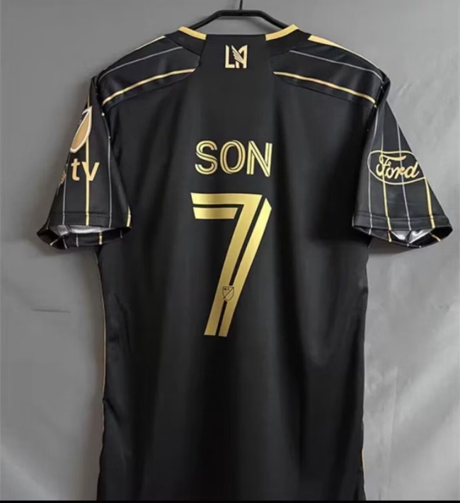 with Ford+Apple TV+MLS Patch Fan Version 2026-2027 Los Angeles FC SON 7 Home Soccer Jersey Football Shirt