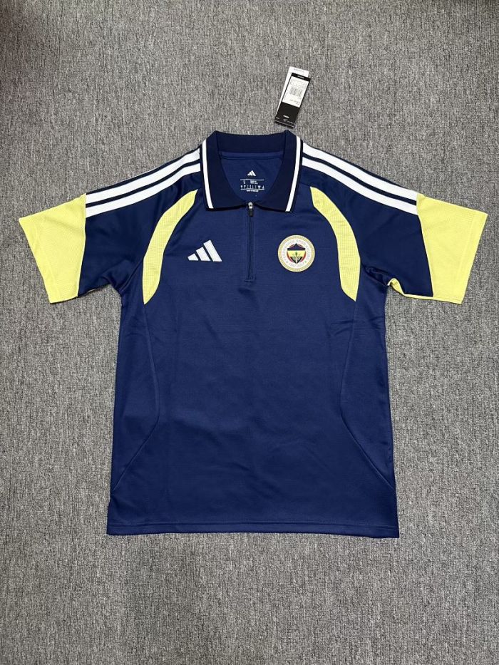 Fan Version 2026-2027 Fenerbahce Dark Blue Soccer Polo Fenerbahçe Football Shirt