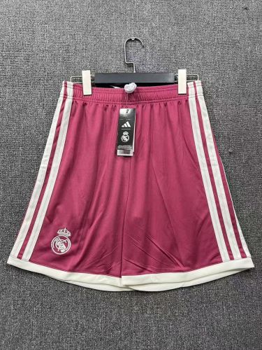 Fan Version 2026-2027 Real Madrid Third Away Pink Soccer Shorts Football Shorts