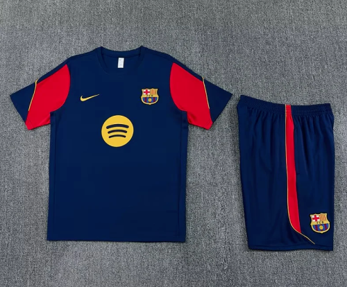 Adult Uniform 2026-2027 Barcelona Dark Blue/Red Soccer Training Jersey and Shorts Football Kits