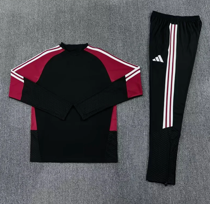 2026-2027 Arsenal Black/Red Soccer Training Sweater and Pants Football Kit