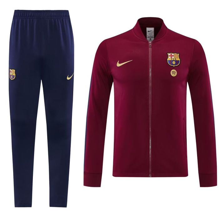 2026-2027 Barcelona Dark Red Soccer Tracksuit Jacket Football Jacket and Pants