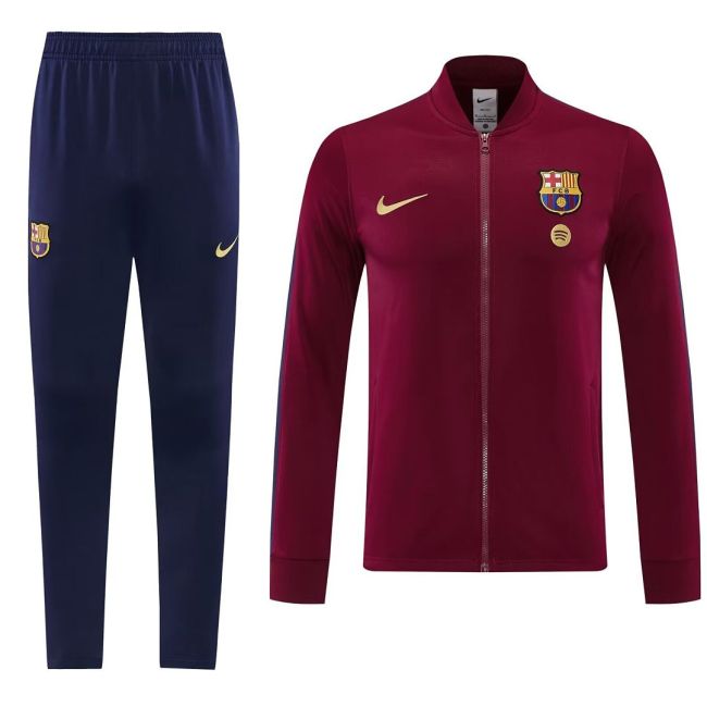 2026-2027 Barcelona Dark Red Soccer Tracksuit Jacket Football Jacket and Pants
