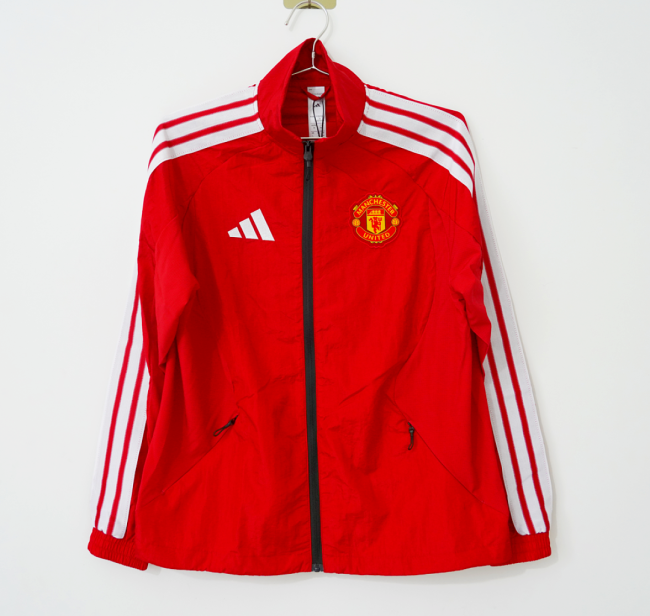2026-2027 Manchester United Red Soccer Windbreaker Jacket Football Jacket