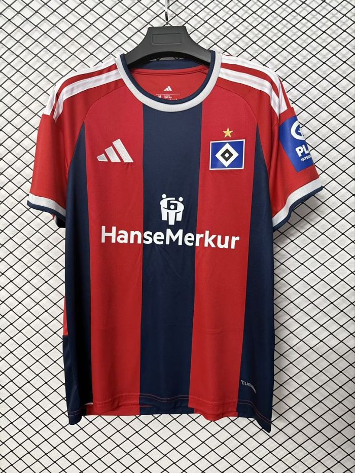 Fan Version 2026-2027 Hamburg Third Away Black/Red Soccer Jersey Hamburger Football Shirt
