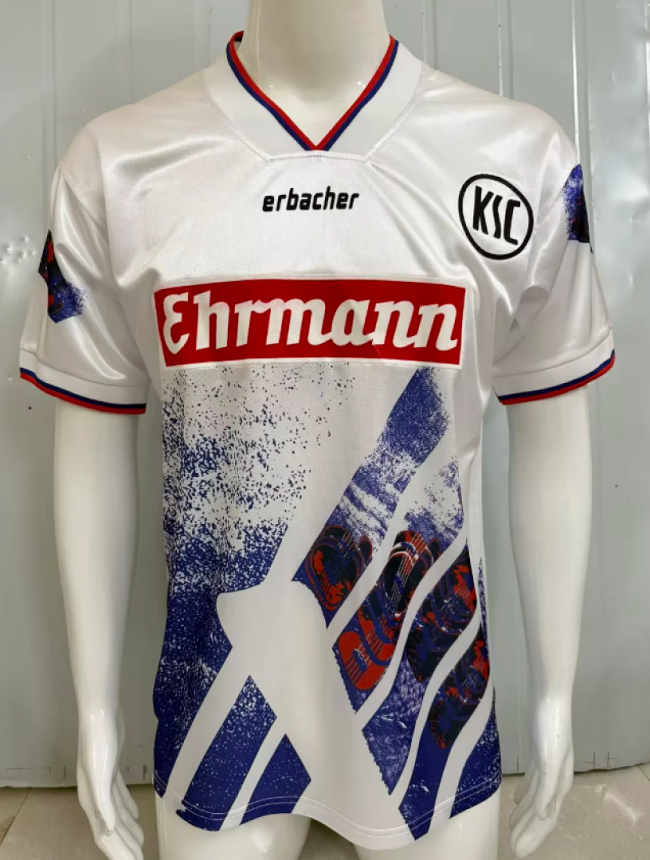 Retro Jersey 1994-1995 Karlsruher SC White Soccer Jersey Football Shirt