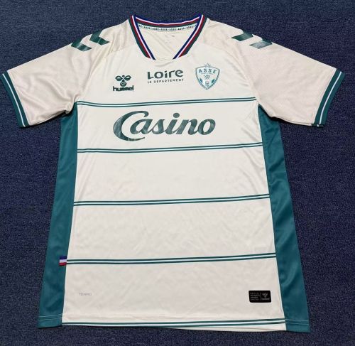 Fan Version 2026-2027 Saint-Étienne Away White/Green Soccer Jersey Football Shirt
