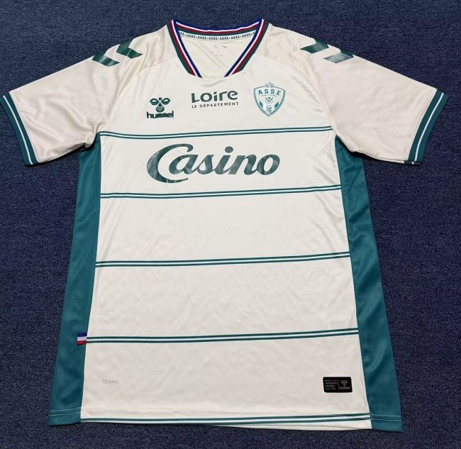 Fan Version 2026-2027 Saint-Étienne Away White/Green Soccer Jersey Football Shirt