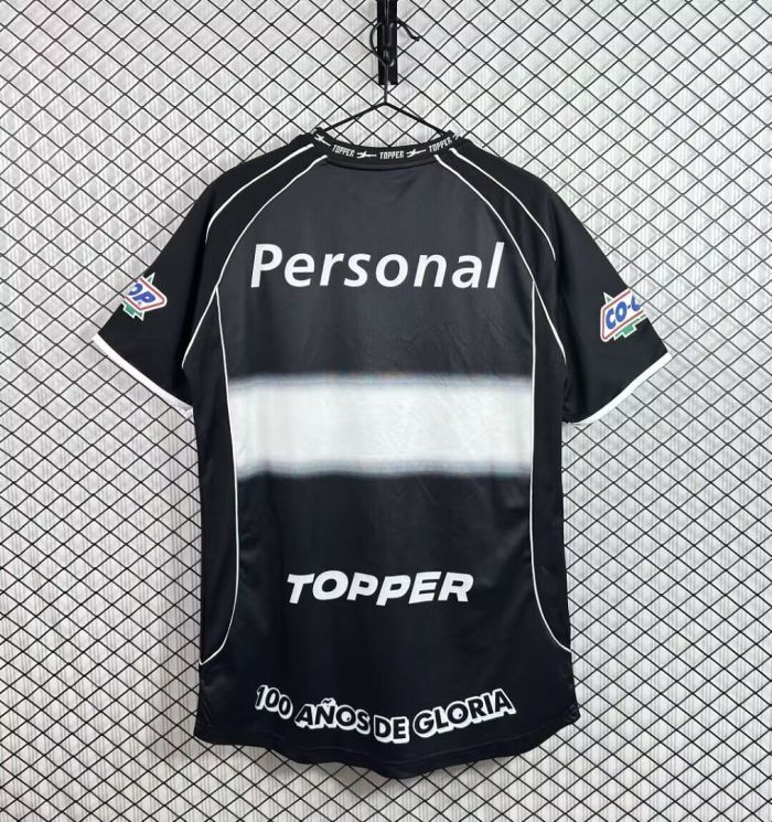 Retro Jersey 2002 Club Olimpia Away Black Soccer Jersey Olímpia Futebol Clube Vintage Football Shirt
