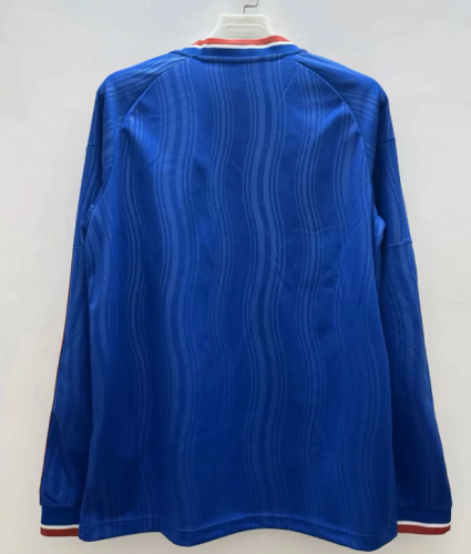 Long Sleeve 2026-2027 Fan Version Manchester United Away Blue Soccer Jersey Football Shirt