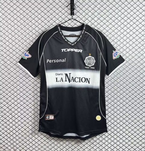 Retro Jersey 2002 Club Olimpia Away Black Soccer Jersey Olímpia Futebol Clube Vintage Football Shirt