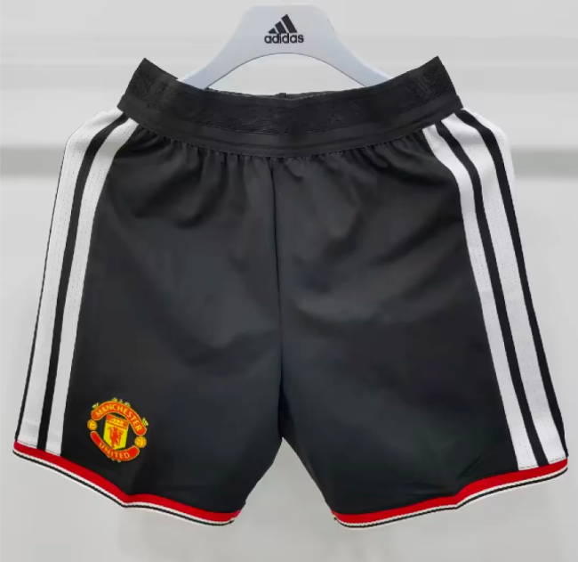 Player Version 2026-2027 Manchester United Black Soccer Shorts Football Shorts