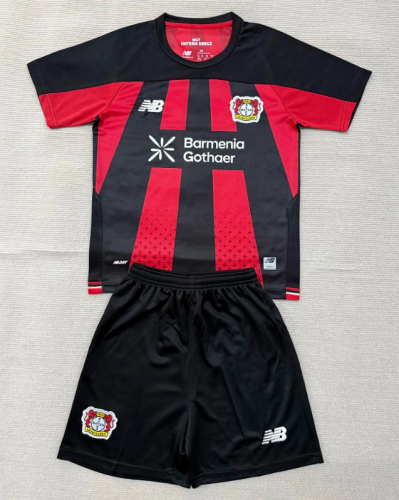Youth Uniform 2026-2027 Bayer 04 Leverkusen Home Soccer Jersey Shorts Football Kit