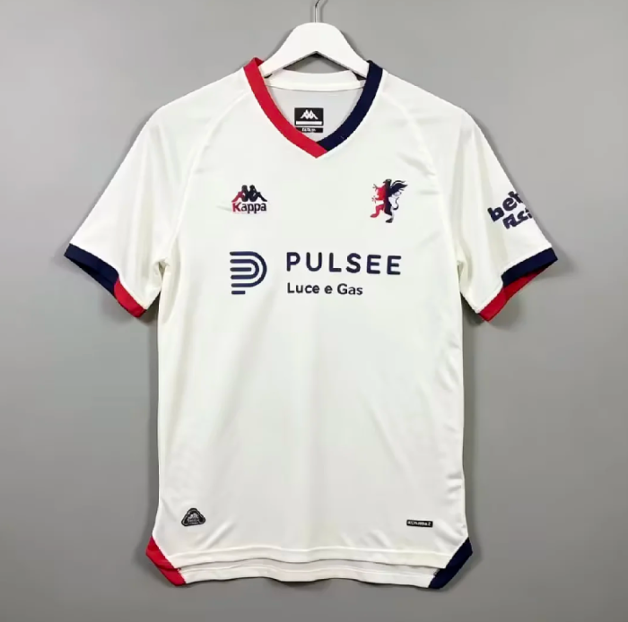 Fan Version 2026-2027 Genoa Away White Soccer Jersey Maillot de Foot