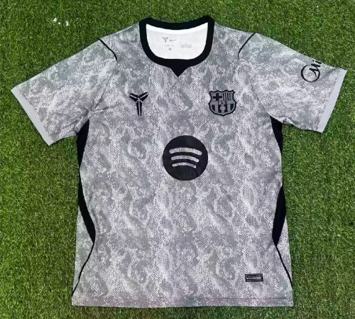 Barca Camisetas de Futbol Fans Version 2026-2027 Barcelona Grey Goalkeeper Soccer Jersey