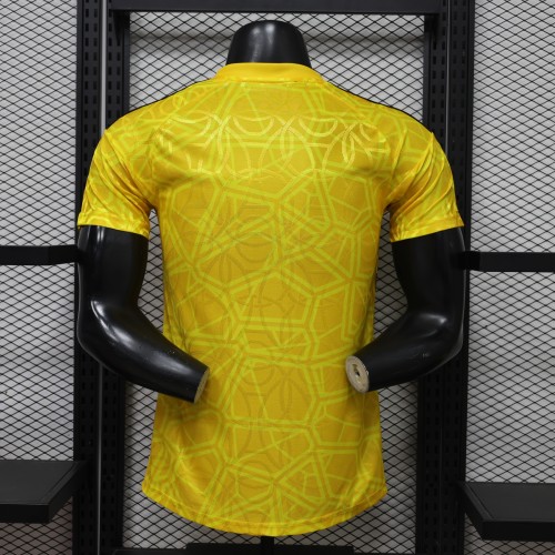Player Version 2026-2027 Real Madrid Yellow Goalkeeper Soccer Jersey Real Football Shirt