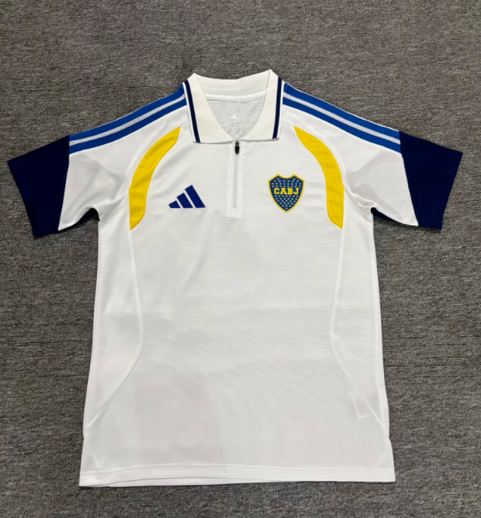 Fan Version 2026-2027 Boca Juniors White Soccer Polo Football Shirt