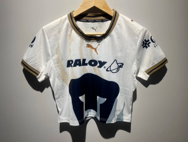 Women 2026-2027 Pumas Away Crop Soccer Shirt Girl Football Jersey