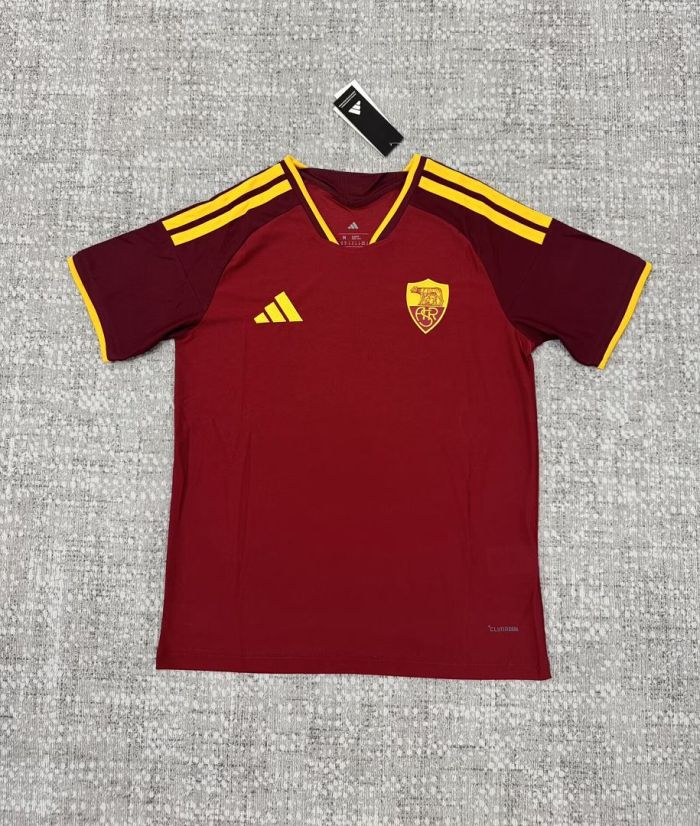 without Sponor Logo Fan Version 2026-2027 As Roma Home Soccer Jersey Football Shirt