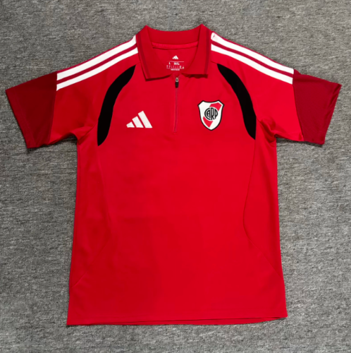 Fan Version 2026-2027 River Plate Red Soccer Polo Football Shirt