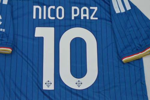 Fan Version 2026-2027 Como 1907 NICO PAZ 10 Home Soccer Jersey Football Shirt