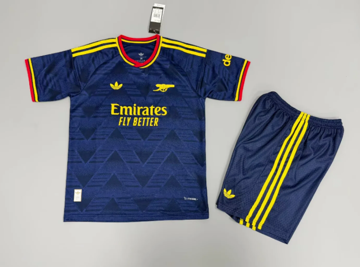 Player Version Youth Uniform Kids Kit 2026-2027 Arsenal Away Soccer Jersey Shorts Child Football Set