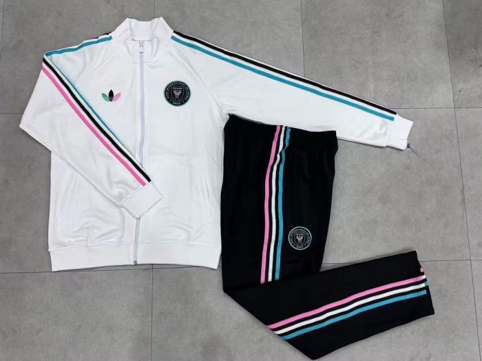 2026-2027 Inter Miami White Soccer Tracksuit Jacket Football Jacket and Pants