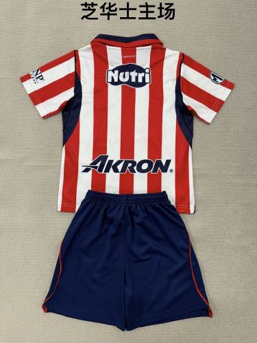 Youth Uniform Kids Kit Chivas 2026-2027 Guadalajara Home Soccer Jersey Shorts Tapatio Child Football Set