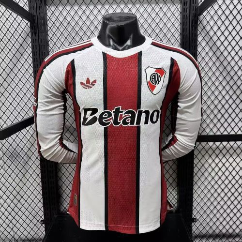 with Sponor Logo Long Sleeve Player Version 2026-2027 River Plate Away Soccer Jersey Football Shirt