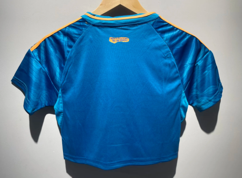 Women 2026-2027 Brasil Internacional Third Away Blue Crop Soccer Shirt Girl Football Jersey