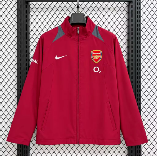 2026-2027 Arsenal Red Retro Model Soccer Windbreaker Jacket Football Jacket