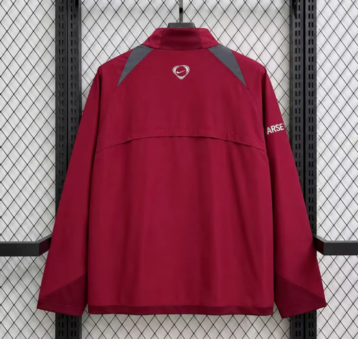 2026-2027 Arsenal Red Retro Model Soccer Windbreaker Jacket Football Jacket