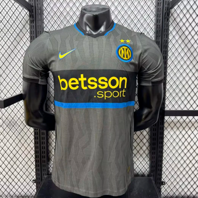 Player Version 2026-2027 Inter Milan Third Away Grey Soccer Jersey Football Shirt