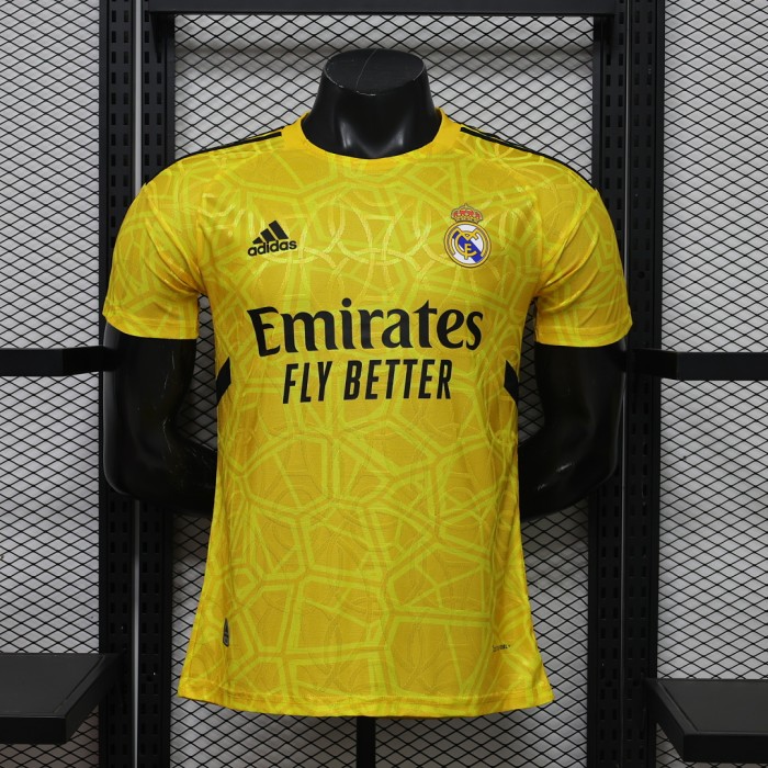 Player Version 2026-2027 Real Madrid Yellow Goalkeeper Soccer Jersey Real Football Shirt