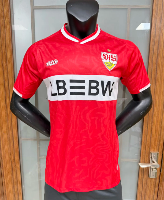 Fans Version 2026-2027 Stuttgart Away Red Soccer Jersey Football Shirt
