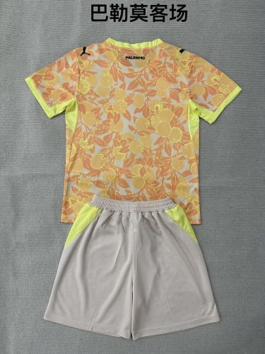 Youth Uniform Kids Kit 2026-2027 Palermo Away Soccer Jersey Shorts Child Football Set