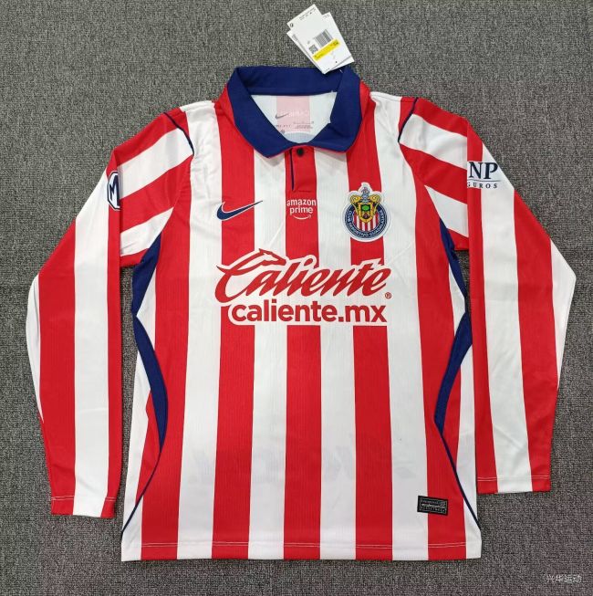 Long Sleeve Fan Version 2026-2027 Chivas Home Soccer Jersey Football Shirt