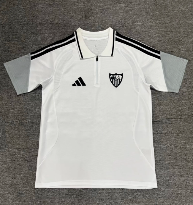 Fans Version 2026-2027 Sevilla White Soccer Polo Football Shirt