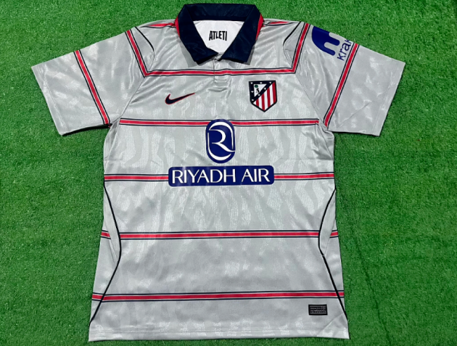 Fan Version 2026-2027 Atletico Madrid Third Away Grey Soccer Jersey Atlético Madrid Football Shirt
