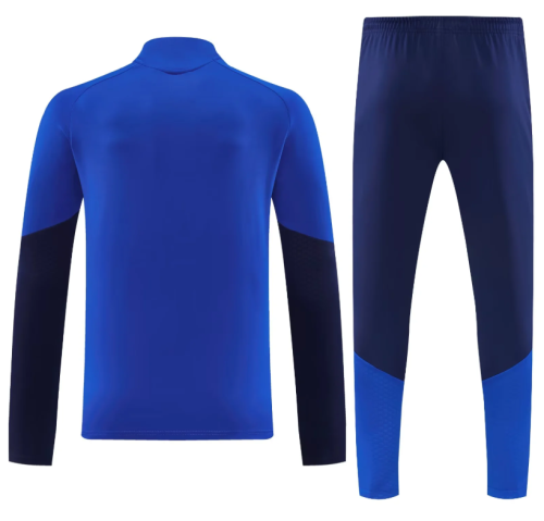 2026-2027 Manchester United Dark Blue Soccer Training Sweater and Pants Football Kit