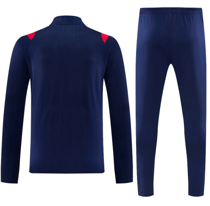 2026-2027 PSG Dark Blue Soccer Training Sweater and Pants Football Kit