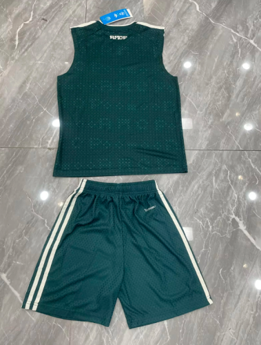 Adult Uniform 2026-2027 Real Madrid Away Green Soccer Training Vest and Shorts Football Kits
