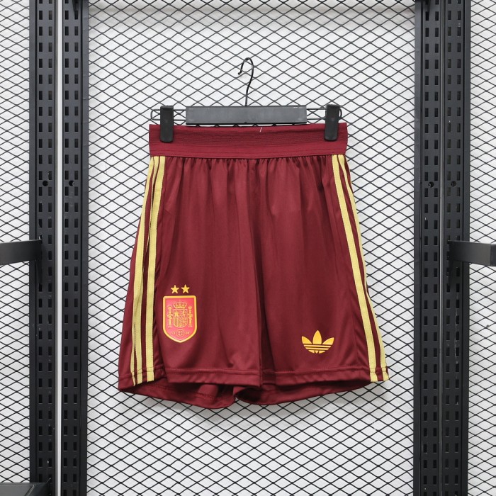 with 2 Stars Player Version 2026 Spain Away Soccer Shorts Football Shorts