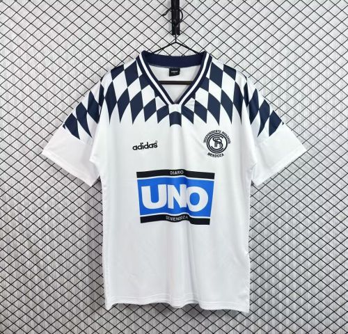 Retro Jersey 1998-1999 Independiente Rivadavia Away White Soccer Jersey Vintage Football Shirt