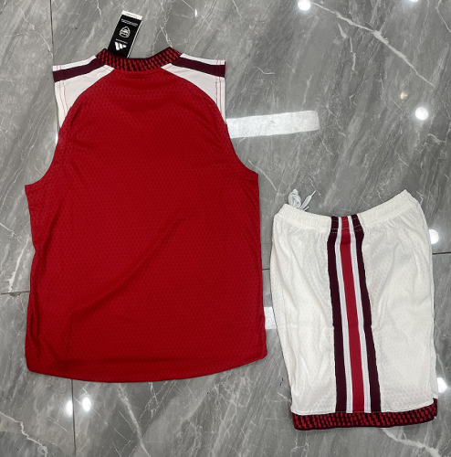 Player Version Youth Uniform 2026-2027 Arsenal Home Soccer Training Vest and Shorts Football Kits