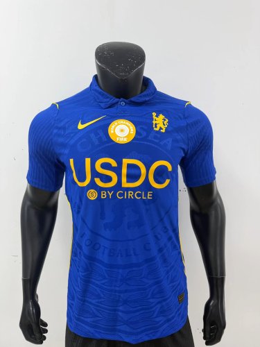 with Sponor Logo+Club World Cup Badge Player Version 2026-2027 Chelsea Home Soccer Jersey Football Shirt