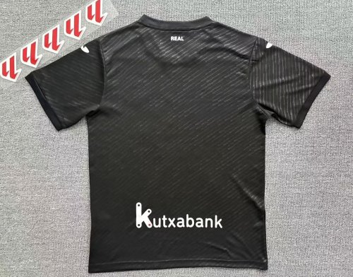 with Laliga Patch Fan Version 2026-2027 Real Sociedad Away Black Soccer Jersey Football Shirt
